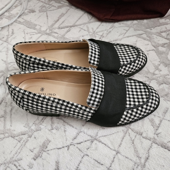 Bandolino Loafers Womens 6 Black & White Checkered Shoes‎ Slip-on - Picture 3 of 6